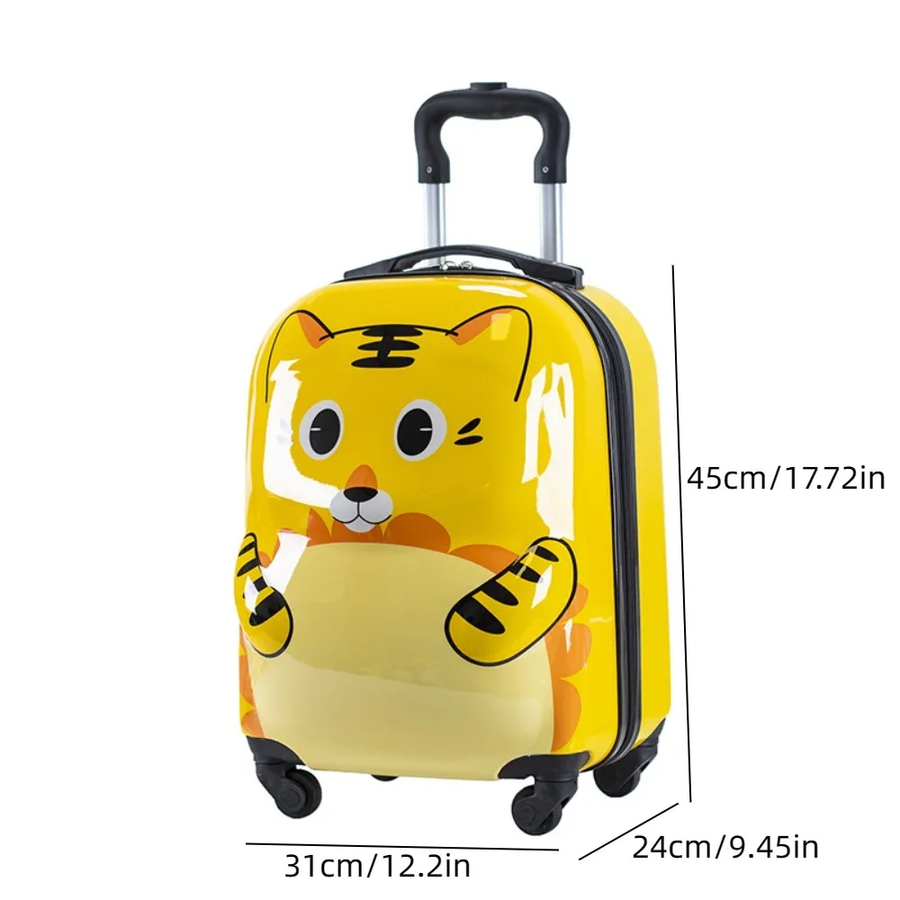 Lichtgewicht Abs + Pc 18 Inch Reiskoffer Waterdichte Cartoon Trolleybagage Met Grote Capaciteit 3d Draagbare Boarding Case Boarding