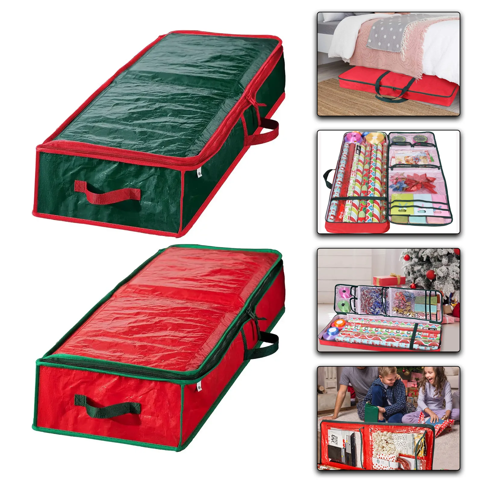 Christmas Gift Wrapping Organizer  Waterproof Underbed Organizer Christmas Wrapping Paper Organizer Christmas Decoration