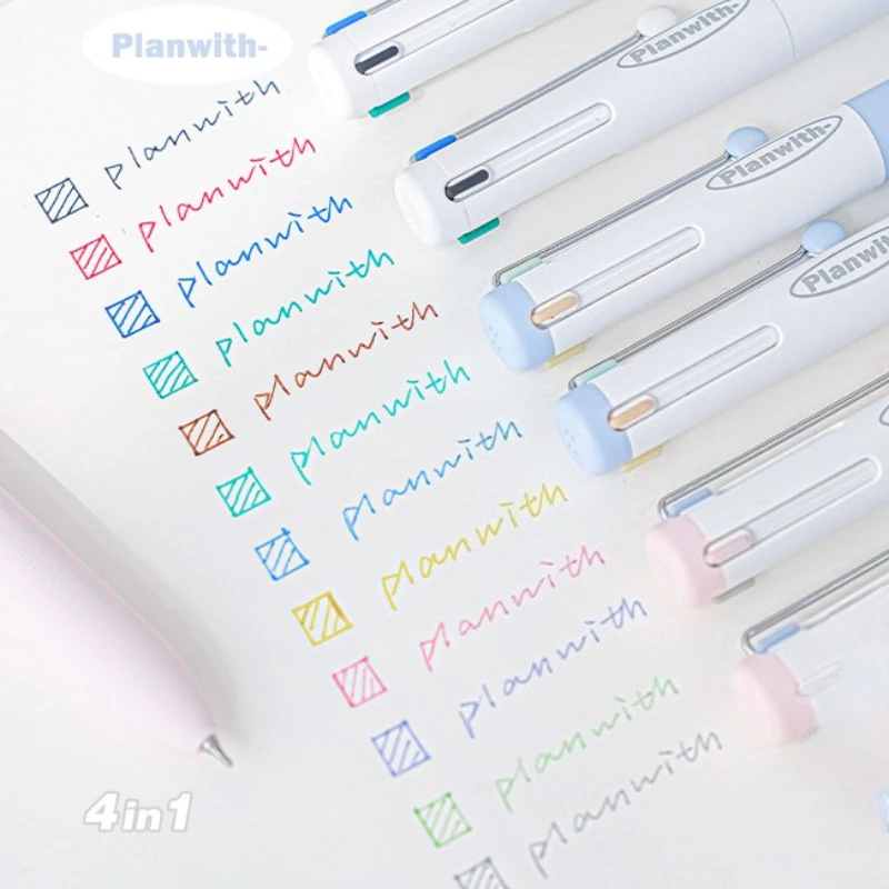 قلم 4 في 1 متعدد الألوان بدون حبر جل هيغليغتر قلم حبر جاف INS البساطة نمط الجمالية القرطاسية القلم لمكتب المدرسة #2
