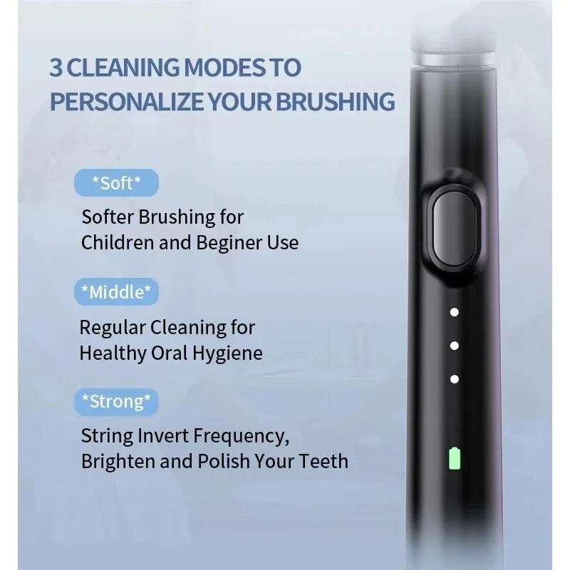 Electric Toothbrush Fine Branch Sonic Toothbrush Hollow Cup Motor Home Travel Toothbrush IPX7 Waterproof Electric Brush