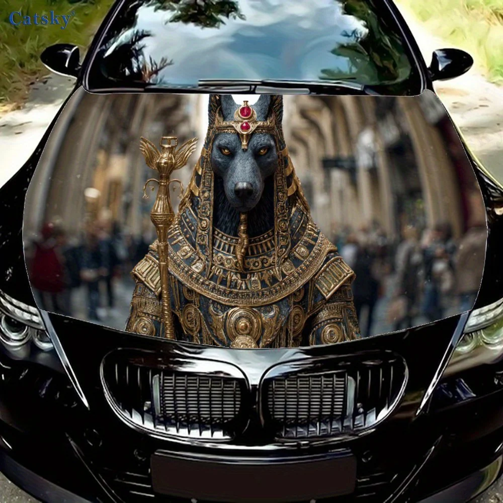 

Ancient Egyptian Divine Guard Pattern car hood stickers, waterproof self-adhesive, scratch resistant, easy to stick, durable car