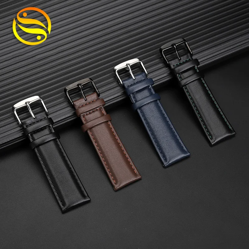 For Blancpain 50 Fathoms 5000 5015 5050 5200 series High Quality genuine leather watch strap 23mm for men butterfly buckle