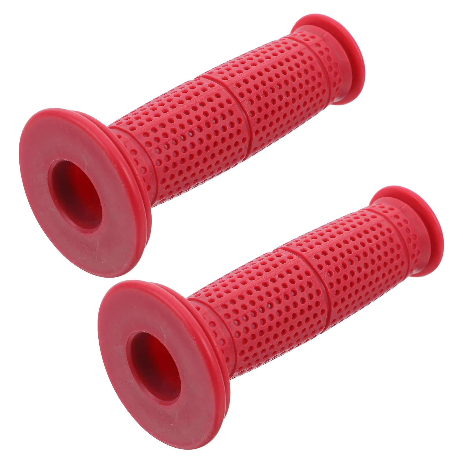 

2pcs Vintage Motorcycle Handlebar Rubber Throttle Grips Universal Fit For Motorbikes Scooters Cruisers Dirt Bikes Red Bike