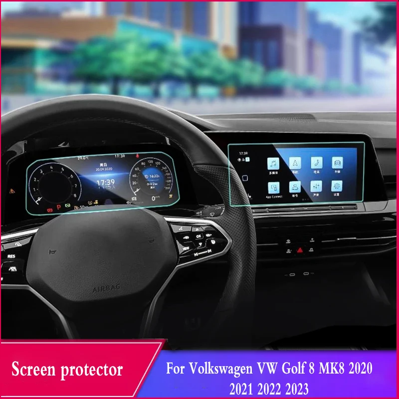 For Volkswagen VW Golf 8 MK8 2020-2023 GTI GPS Navigation Film LCD Screen Tempered Glass Protective Film Antiscratch Accessories