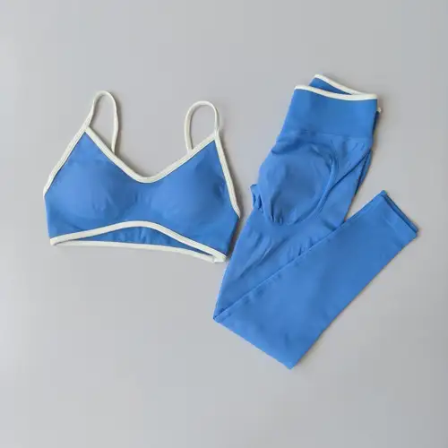 Seamless 2PCS Legging Sets Women's Strappy Sports Bras and Leggings High Waist Fitness Sculpt Leggings Running Pants Gym Suits - Image 10