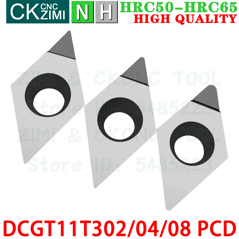 DCGT11T302 PCD DCGT11T304 PCD DCGT11T308 PCD  إدراج PCD الماس أدوات إدراج أدوات CNC الميكانيكية لقطع المعادن مخرطة أدوات DCGT 11T3 للألمنيوم النحاسي