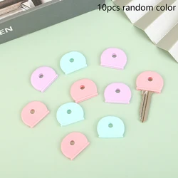 10Pcs Mixed Color PVC Plastic Keys Caps Topper Elastic Case For DIY Keyring Rubber Head Caps Keys Locks Tags ID Markers