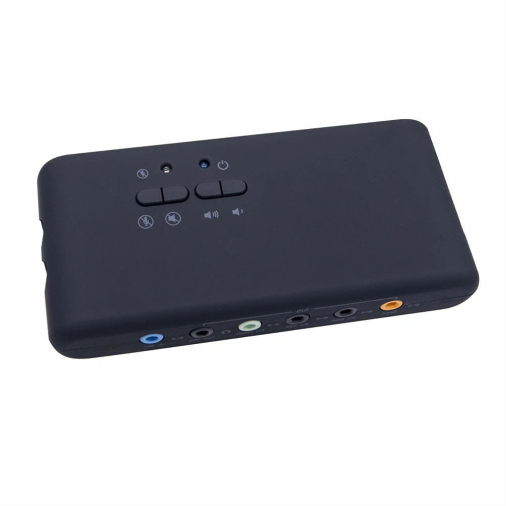 Usb 2.0 Sound Card with 2 MIC Heads SPDIF USB External Stereo Sound Card Recording and Playback for Home Desktop Speakers