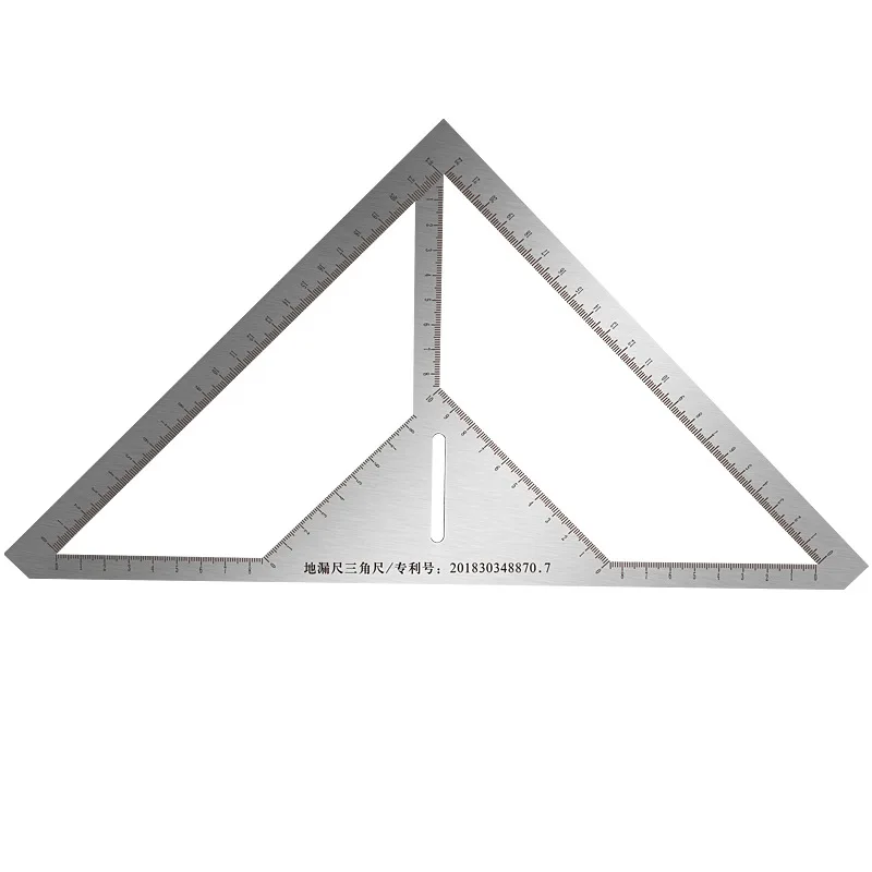 304 Stainless Steel Anti Rust, Bending Resistant, Durable Floor Drain Triangle Ruler, Multifunctional Hole Positioning Ruler