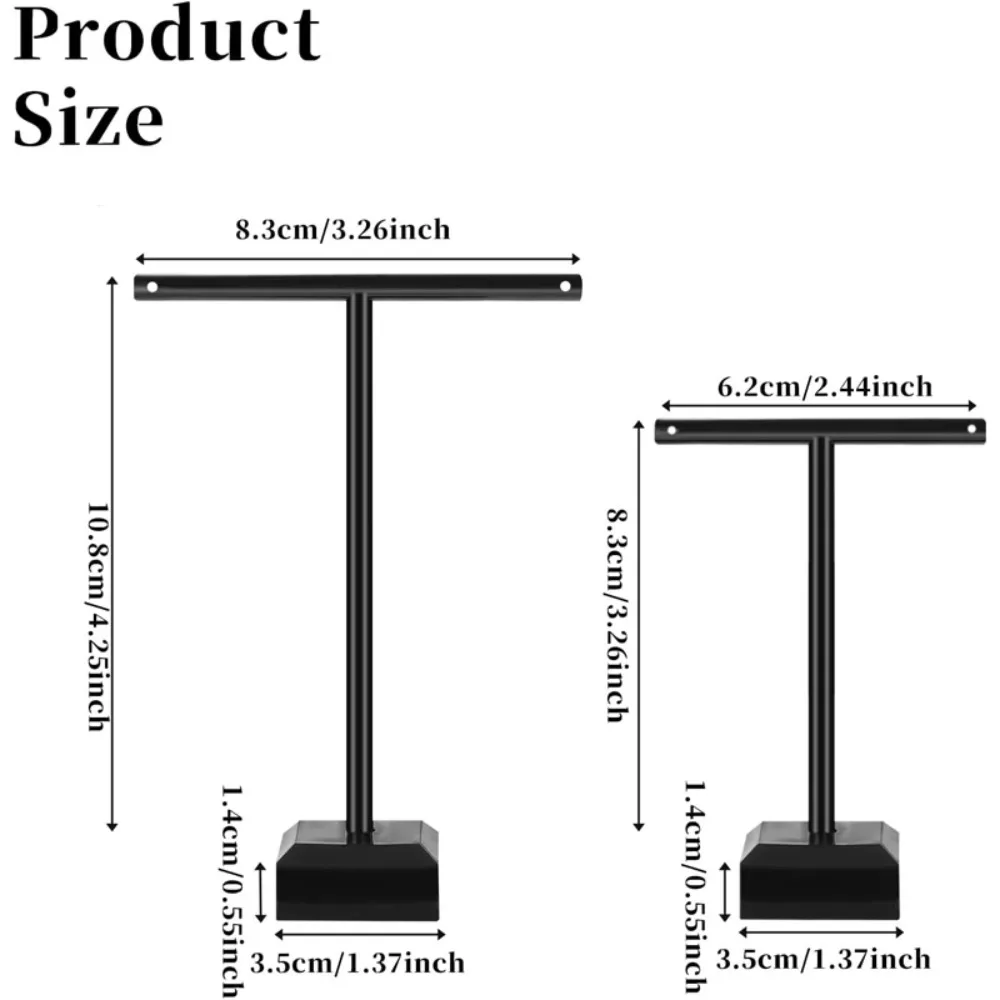 1Set Acryl T-Form Schmuck Display Rack, Einzelhandel Ohrring Halter für Shop/Messe & Fotografie, Schmuck Organizer Requisiten – Detail 6