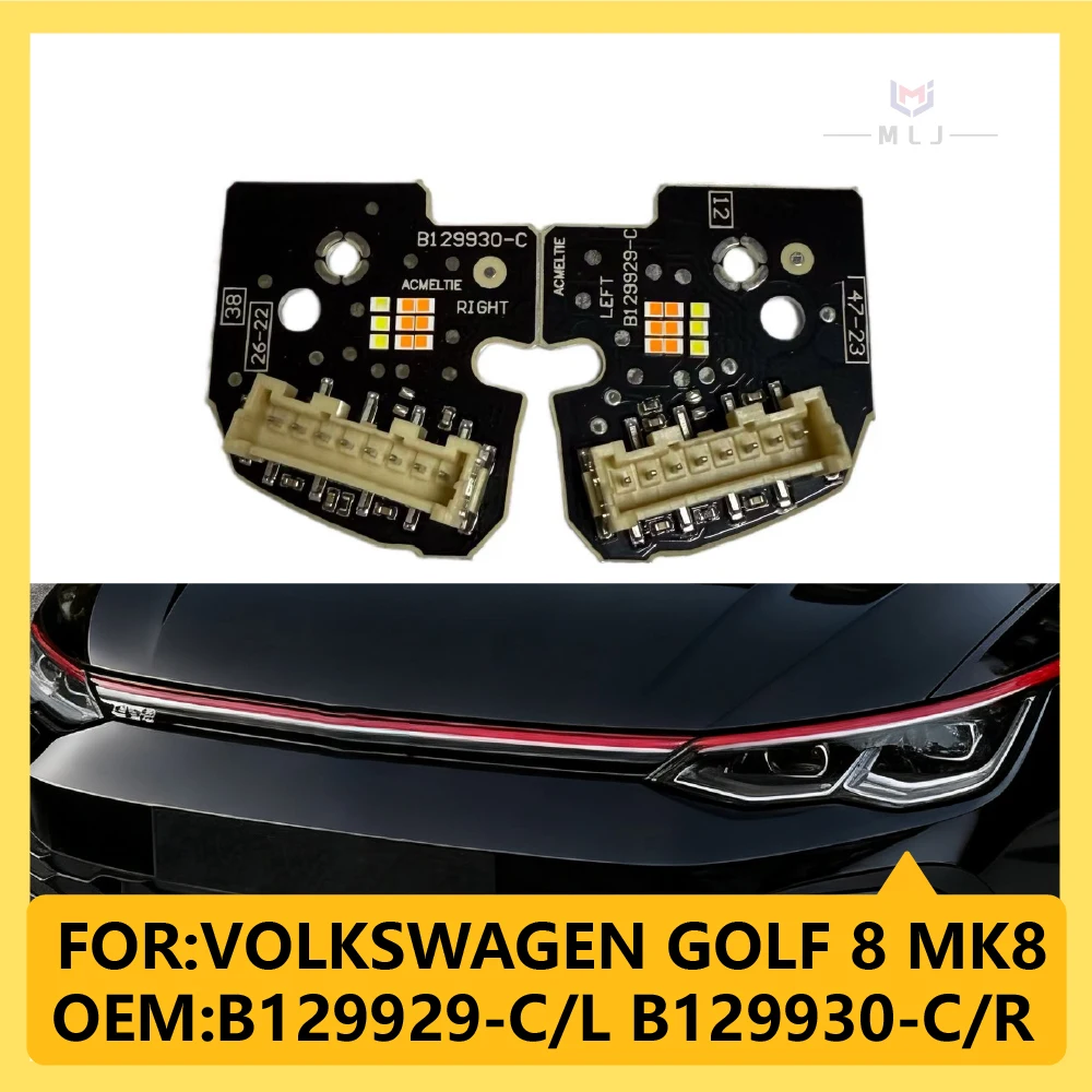 

DRL LED Daytime Running Lights Board FOR VOLKSWAGEN GOLF 8 MK8 OEM B129929-C/L B129930-C/R Angel Eyes Chips White Turn Signal