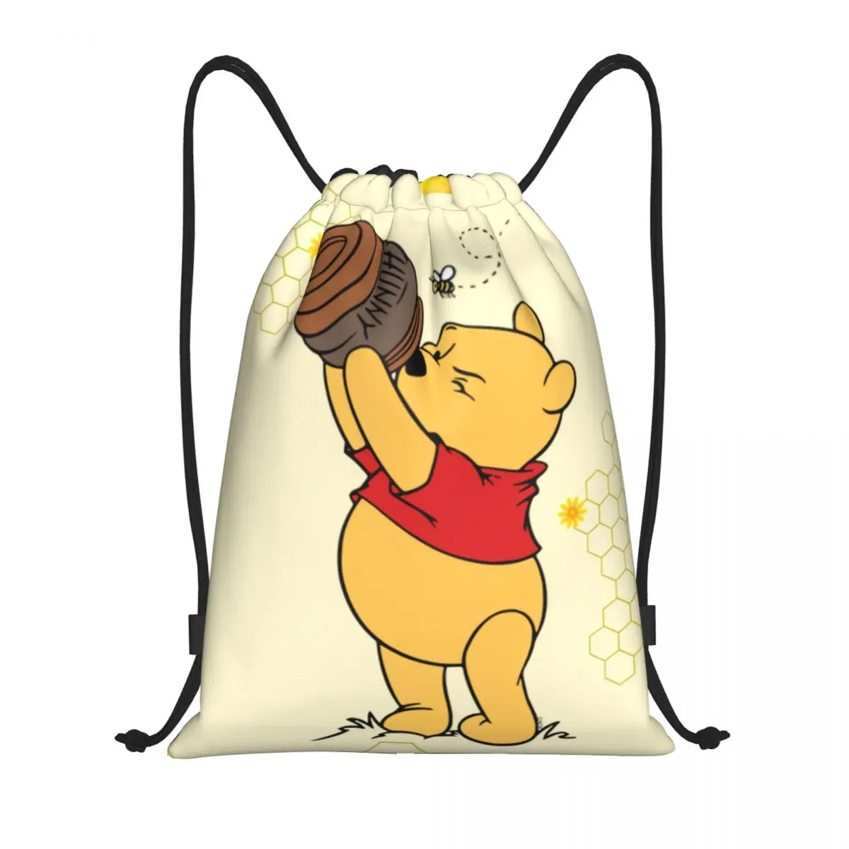 

Custom Winnie The Pooh Drawstring Bag Women Men Foldable Gym Sports Sackpack Shopping Storage Backpacks