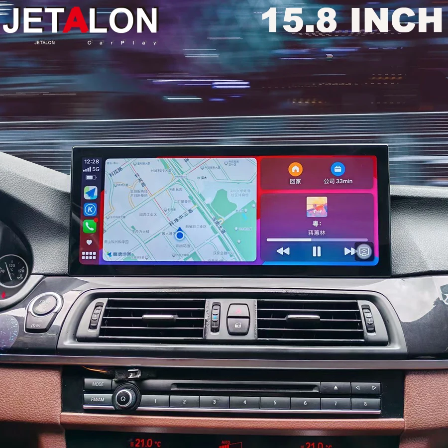 

15,8-дюймовый автомобильный радиоприемник для BMW 5 серии F10 F11 F18 2011-2017 с системами CIC и NBT, GPS-навигацией, мультимедийным дисплеем и видеоплеером