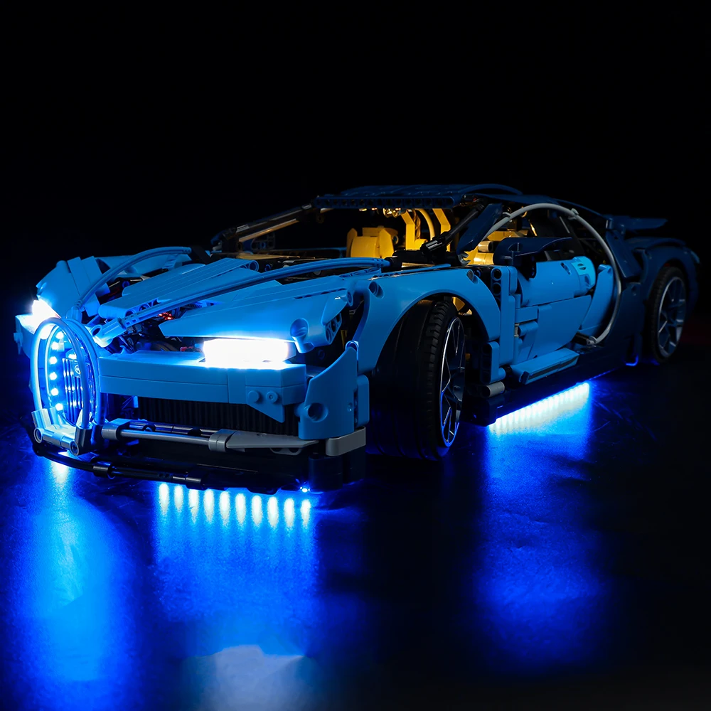 Geen model LED-lichtset compatibel met Bugatti Chiron 42083