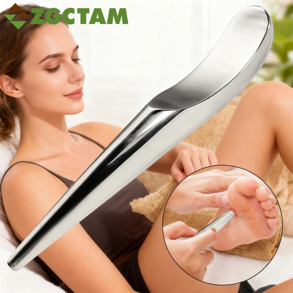 

Многоцелевой массажный инструмент Гуа Ша, массажер для тела и лица из нержавеющей стали для облегчения боли в мышцах шеи, спине, ногах и руках