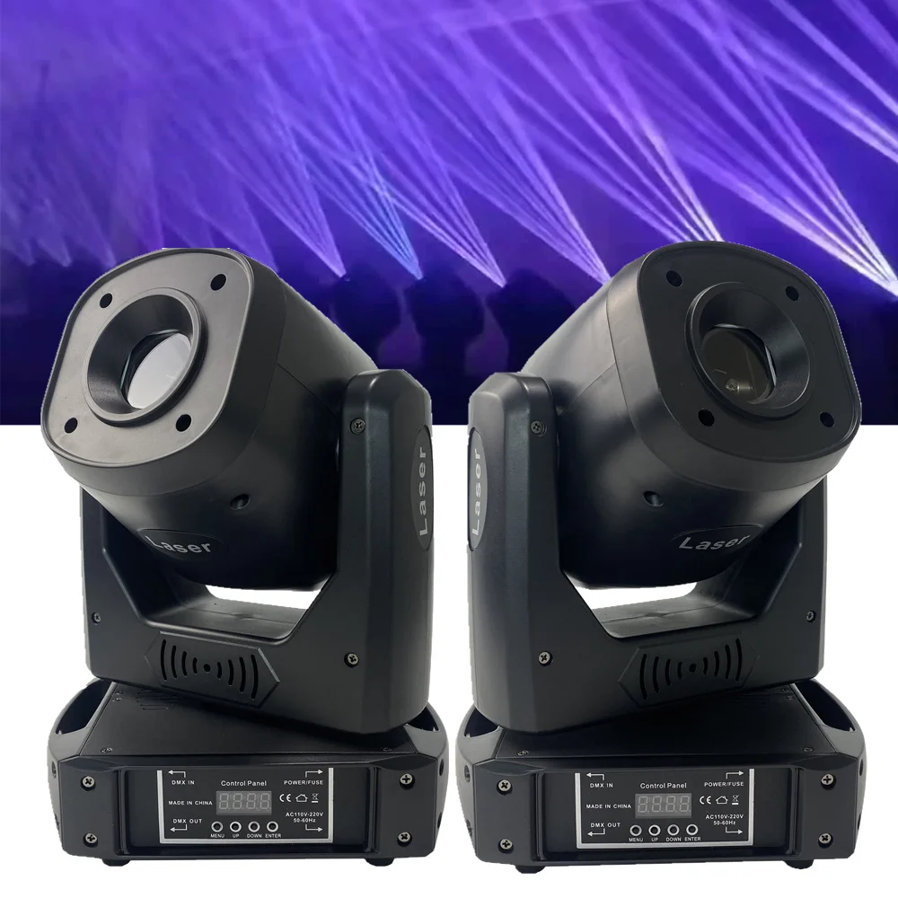 

2pcs/lot DJ disco rgb animation 2w full color moving head laser light with laser beam and line display