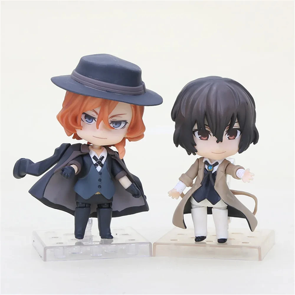 

10CM Bungo Stray Dogs Dazai Osamu #657 Nakahara Chuuya #676 Anime Action Figure Model Collection Cartoon Figurine Toys