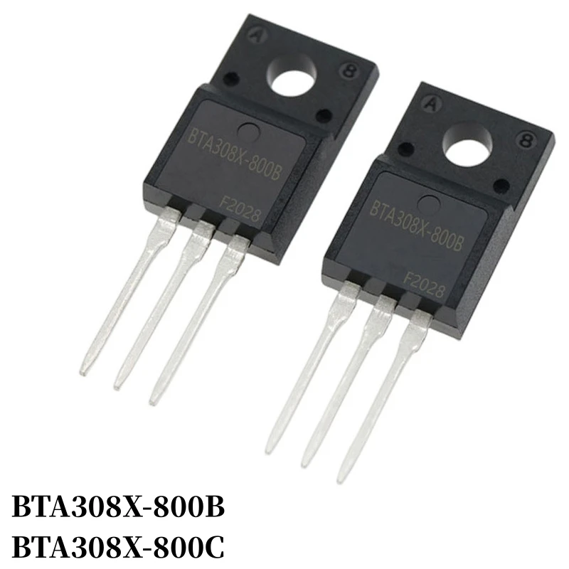 

5~500Pcs BTA308X-800B BTA308X-800C Thyristor TO-220F 8A/800V DIP Triac Large Chip