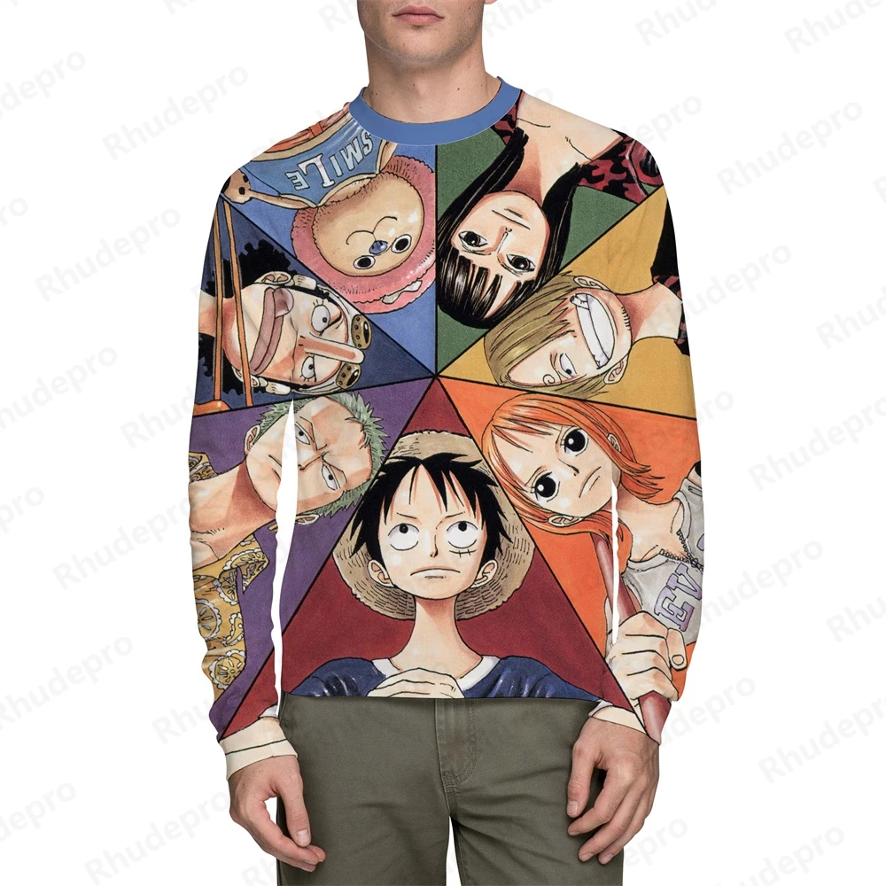 Grappig Eendelig Shirt 3d Japan Harajuku Anime Heren Lange Mouw T-Shirt Luffy Bedrukt Tshirt Heren Kleding Tops & T-Shirts