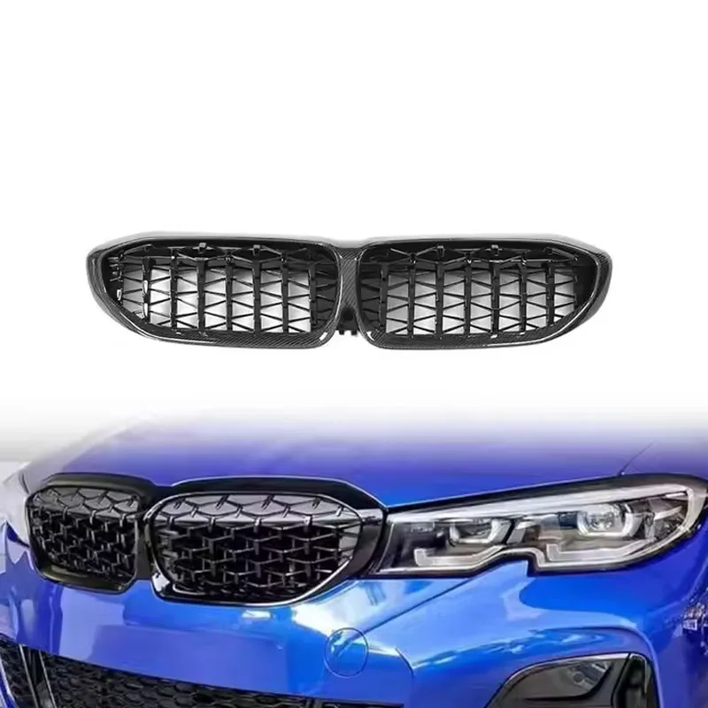 

Carbon fiber mid-grid grille for BMW 3 Series G20 G21 G28 330i M340i 2019-2022 diamond variants