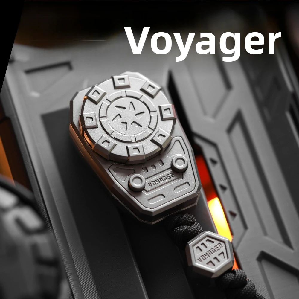 ライアン EDC ボイジャー マルチチタン合金 デンスセグメント ダイレクトプッシュ 回転式フィンガーチッププッシュカード 減圧玩具