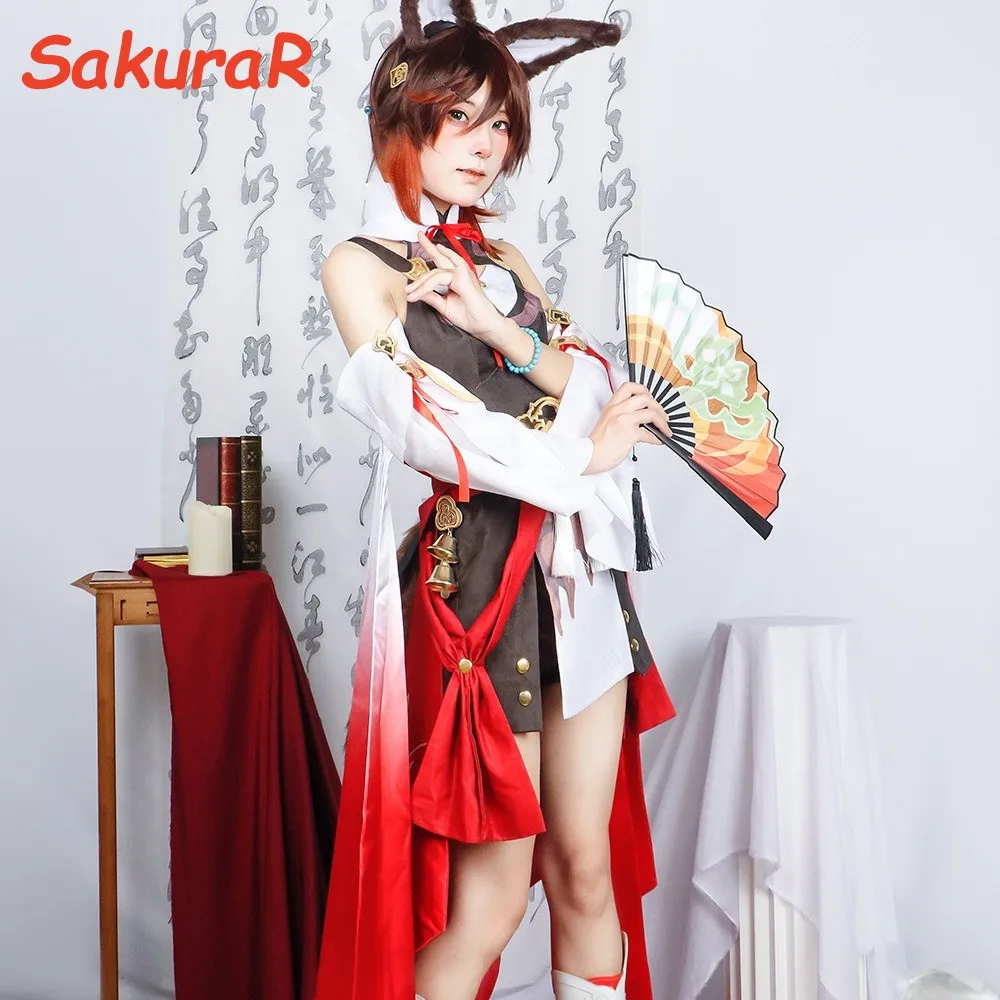 Tingyun Cosplay Traje para Mulheres, Roupa de Jogo, Terno, Fox Tails Design, Star Rail, Vestido de Halloween, Festa de Carnaval