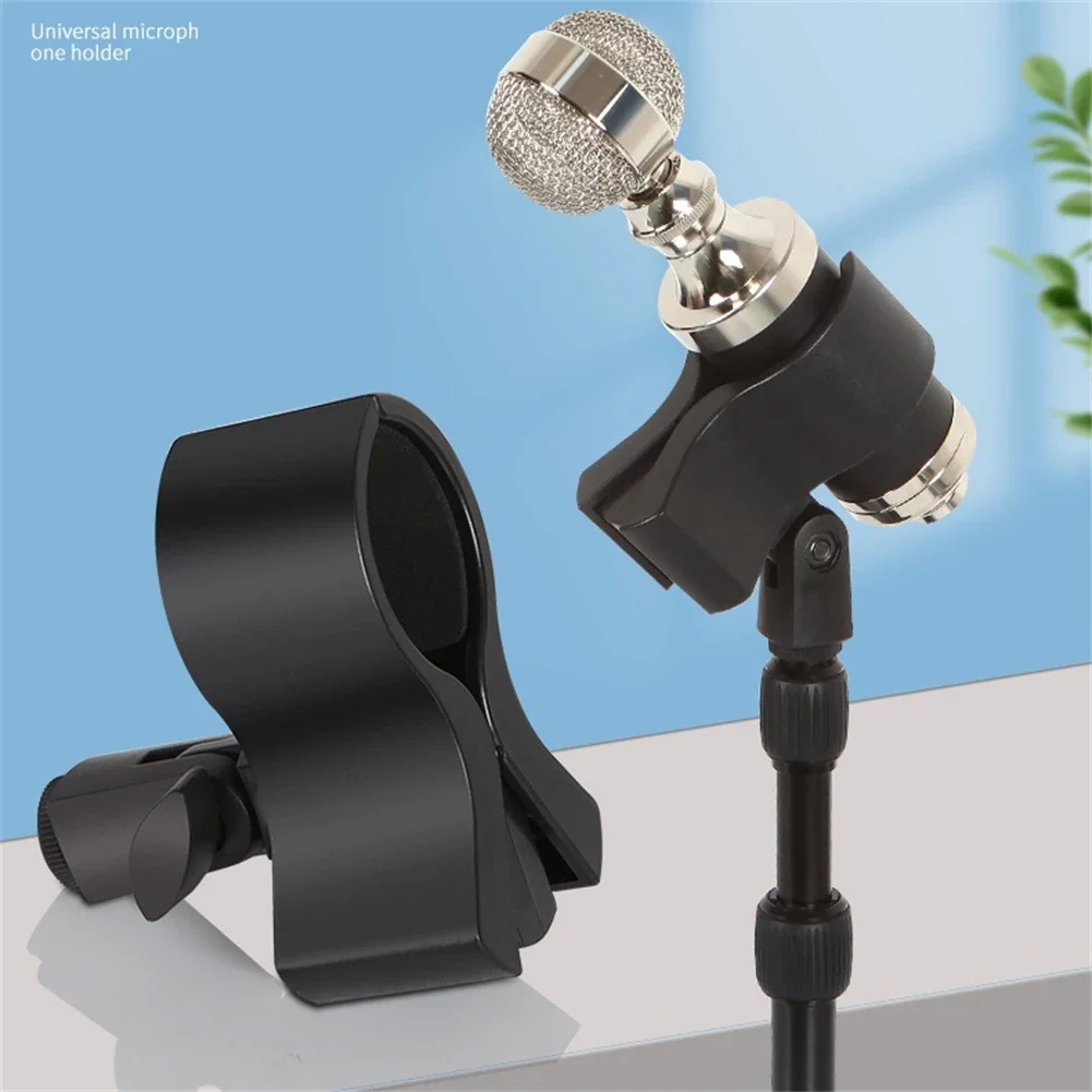 Universal Large Microphone Clip Clamp Holder With 3/8 Adapter For 3.2-6.8CM Mic Microphone Mic Clamp Stand Holder