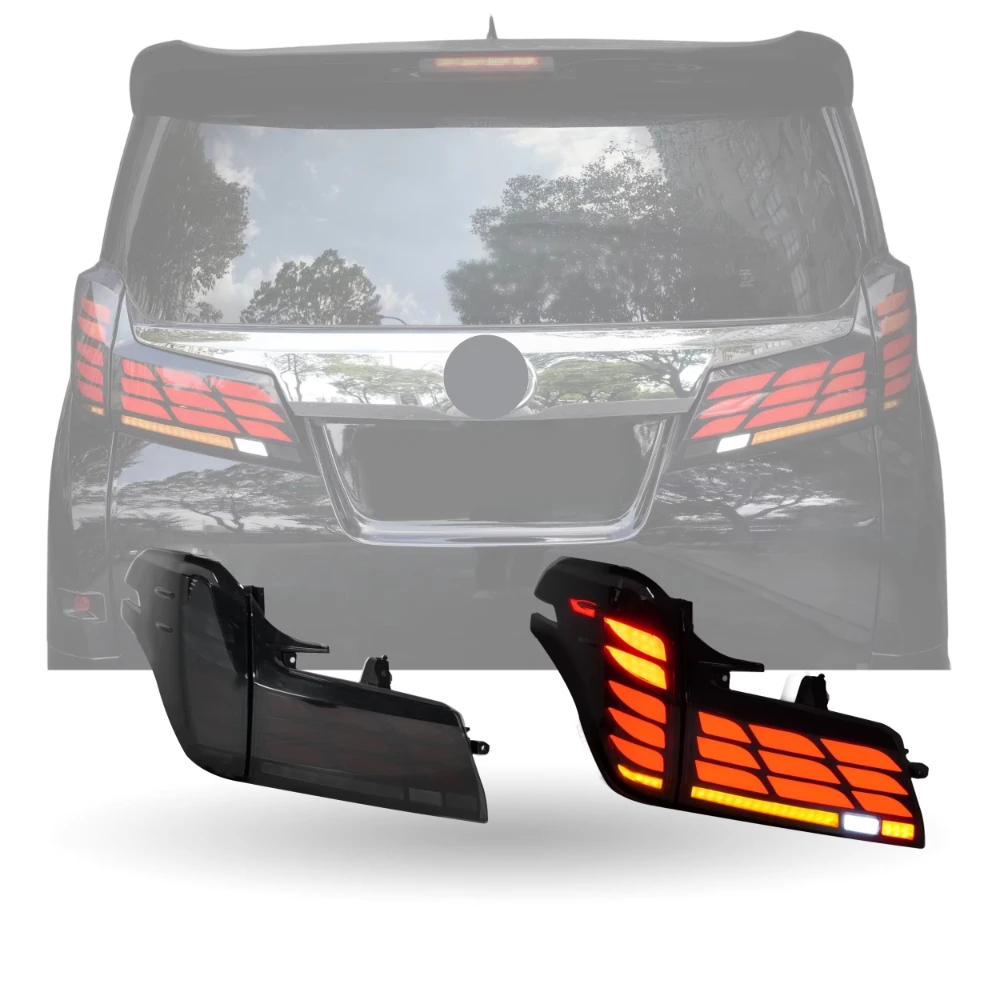 

Светодиодный задний фонарь, задний фонарь DRL, стоп-сигнал заднего хода, последовательный указатель поворота для Toyota Alphard Vellfire 2015-2023