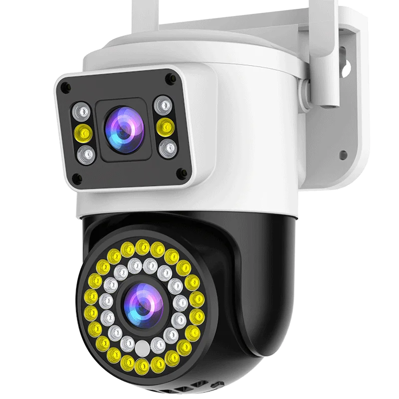 

July003 4MP Dual Lens PTZ IP WIFI Outdoor Waterproof CCTV Camera Color Night Vision Detection Wireless Security Camera