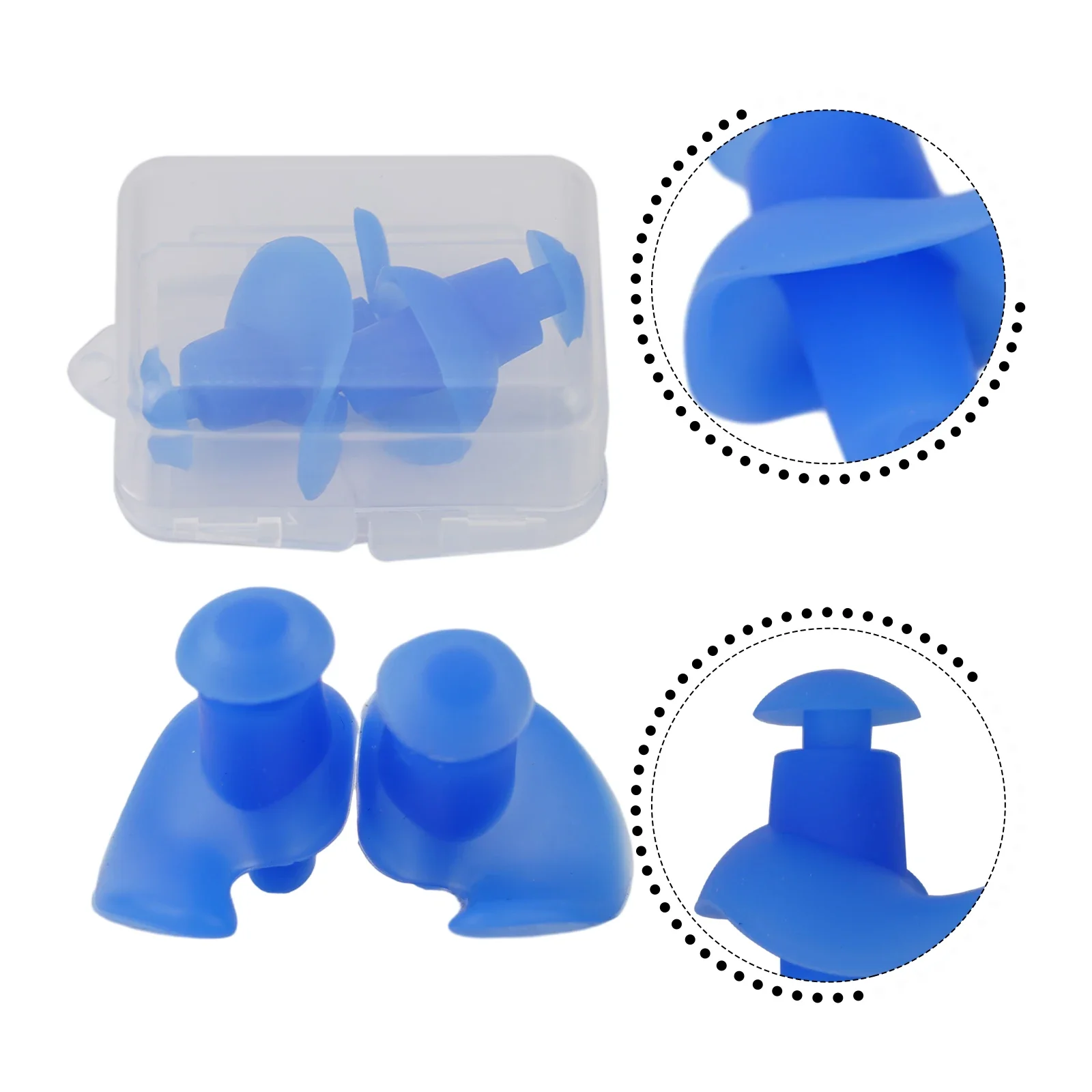 1 Pair Waterproof Swimming Professional Silicone Swim Earplugs Soft Anti-Noise Ear Plug For Adult Children Swimmers