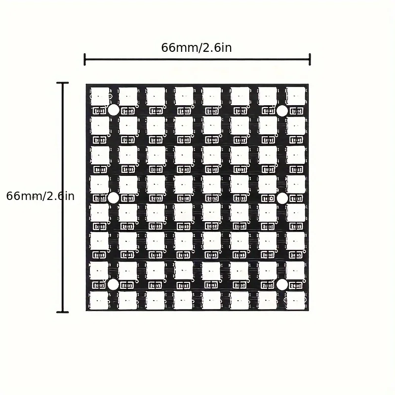WS2812 8 × 8 5050 RGB مصفوفة بالألوان الكاملة - مجموعة تطوير تعليمية للتجارب الممتعة والتعلم الصانع؛ وحدة التدريس الجذعية