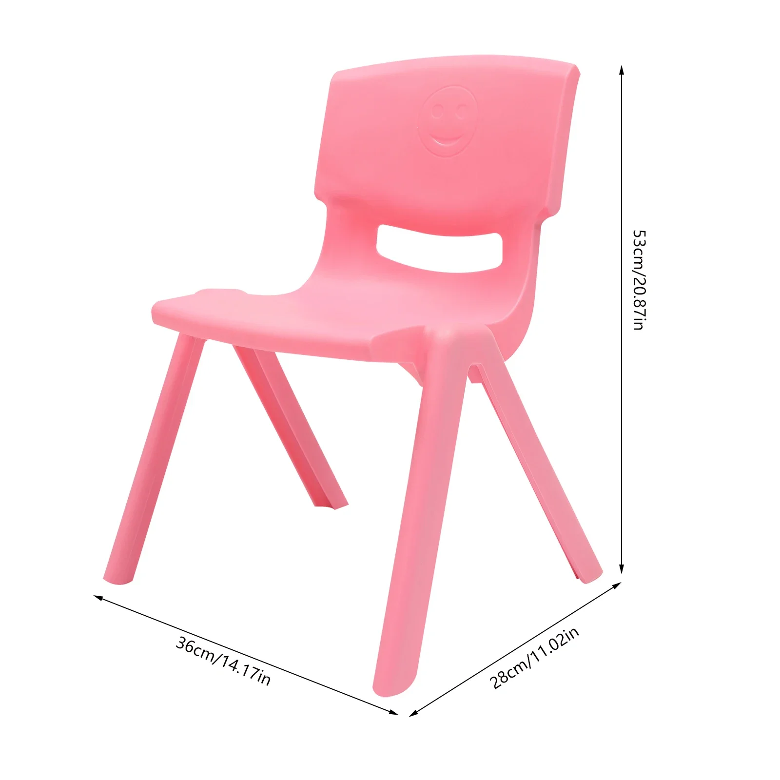 6Pcs Plastic Stackable School Chair, Kids Learning Chairs Kids Colorful Stack Chairs 220lbs Capacity for Children Christmas