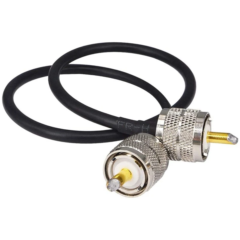 Packung mit 2 cb Radio antennen kabel 50cm pl259 uhf männlich zu männlich rg58 koaxial Patch Blei für Amateur Amateurfunk cb Marine
