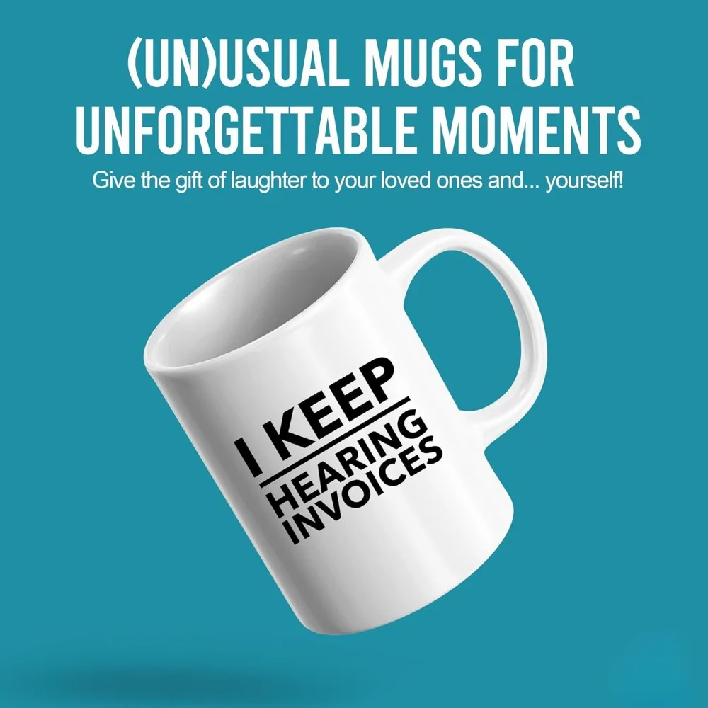 I Keep Hearing Invoices Accountant Gifts for Coworkers Accounting Graduation Gifts CPA Bookkeeper Novelty Drinkware Ceramic Mug