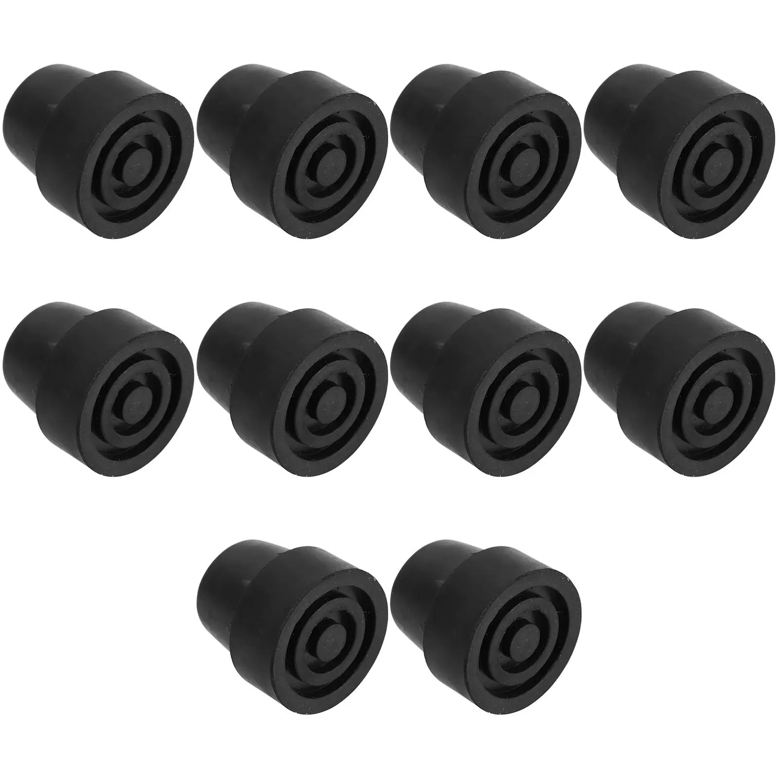 10 Pcs Legs Replacement Mini Trampoline Foot Mats Black Rubber Caps Trampoline Parts Tube Cover Leg Pads Outdoor Toys