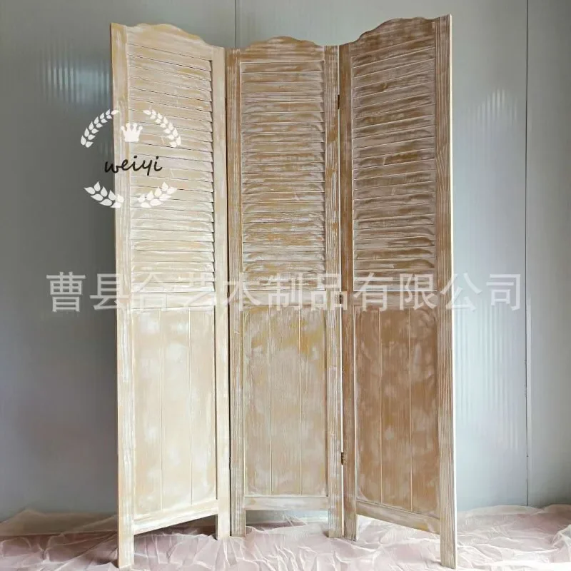Office mobile folding Chinese screen multi-specification wood screen bedroom living room window screen partition ornament