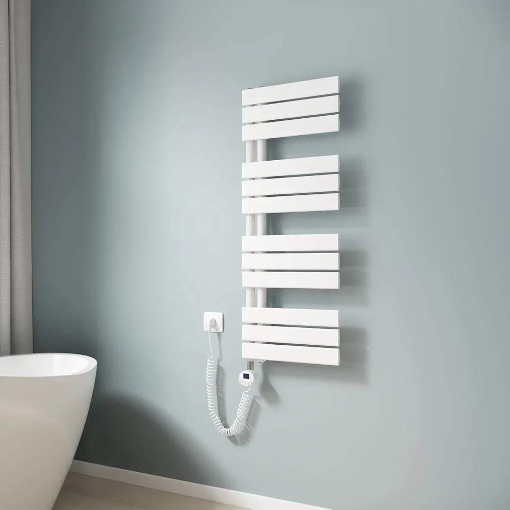 Toallero electrico baño con Termostato de Elemento Calefactor, 1041x400mm 400W Radiador toallero con Barra Calefactora con