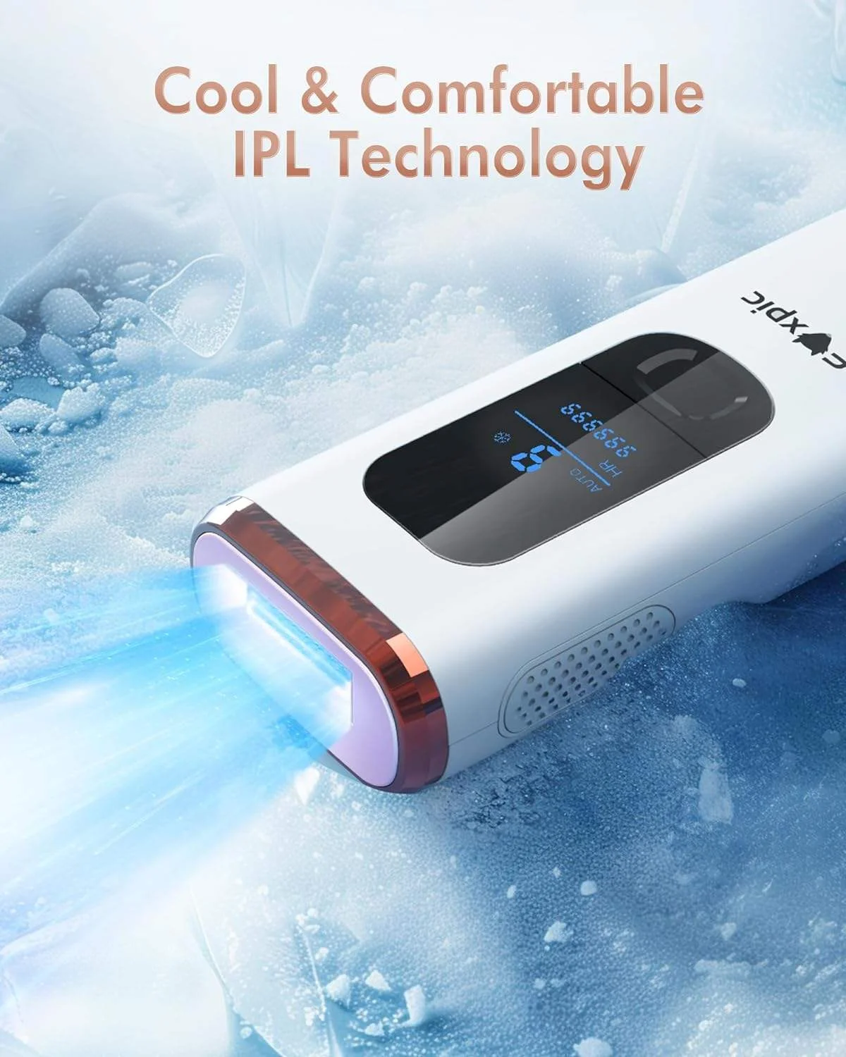Handheld Bar Hair Removal for Women with PC Material 9 Light Levels-Painless Home System for Permanent Hair Reduction