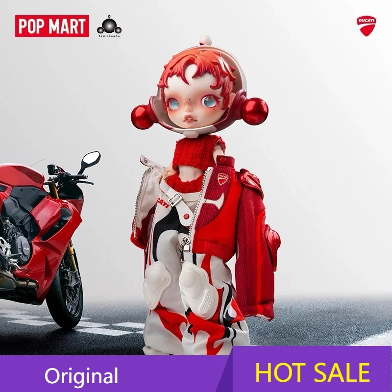 

POPMART SKULLPANDA DUCATI 1/6 экшн-фигурка кукла непоседы игрушки декоративные украшения оригинальный подарок на Рождество и день рождения