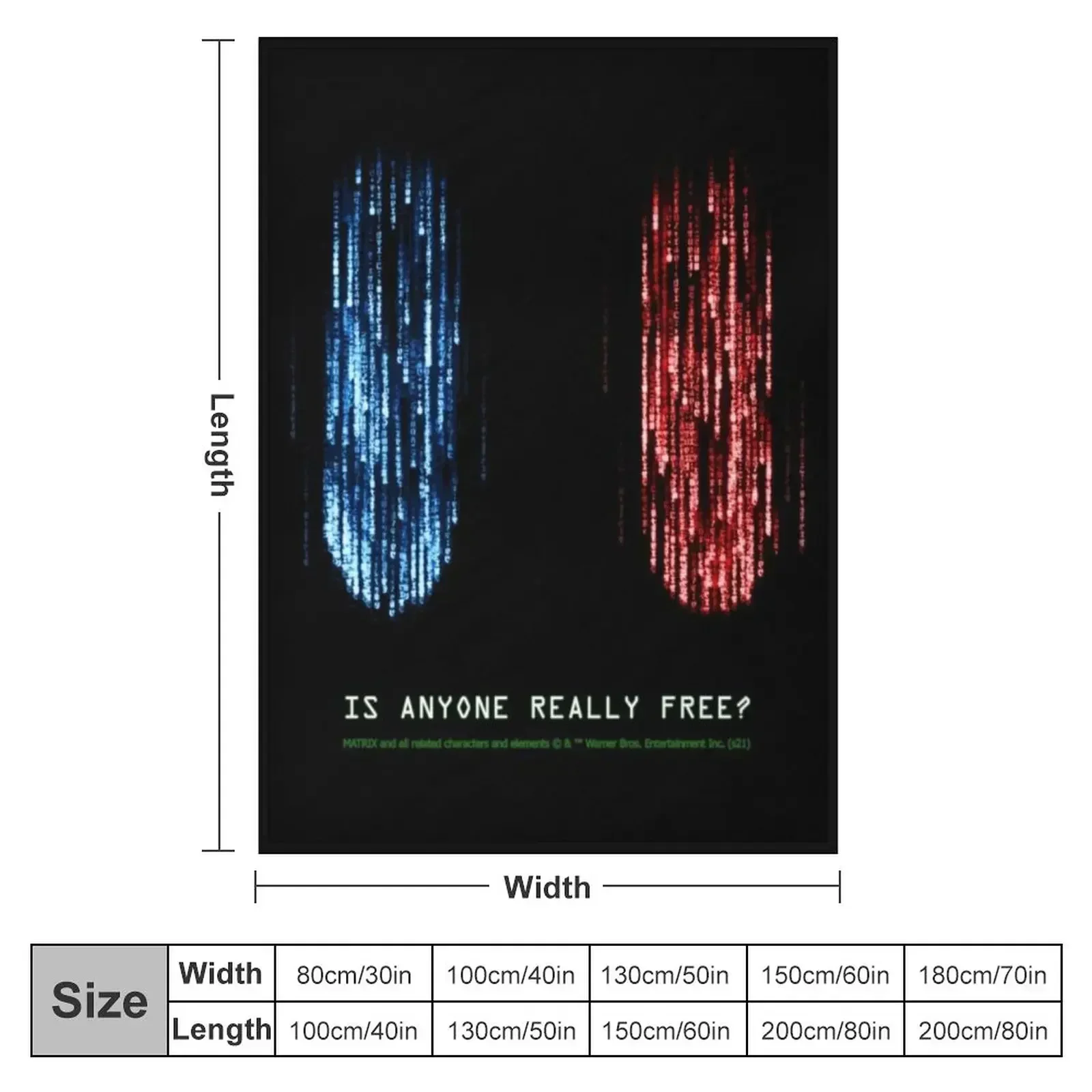 The Matrix Is Anyone Really Free Quote 4 | Resurrections | 2021 Throw Blanket funny gift Decorative Sofa Single Blankets