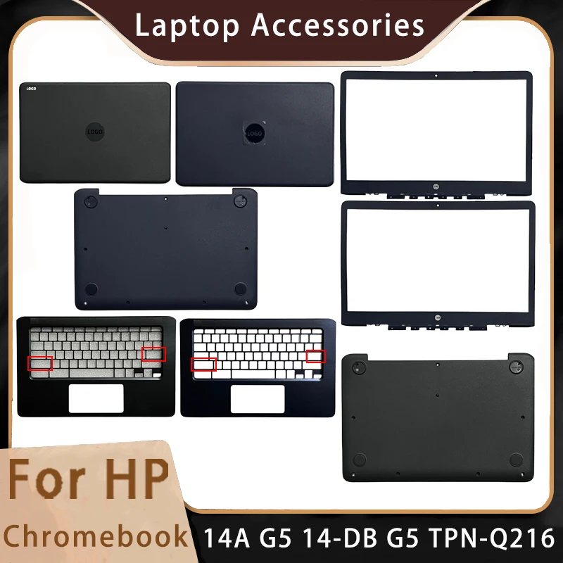 

New For HP Chromebook 14A G5 14-DB G5 TPN-Q216;Replacemen Laptop Accessories Lcd Back Cover/Palmrest/Bottom With LOGO