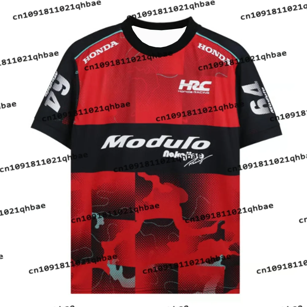 

Новинка 2025 года, футболка HRC Honda RACING Super GT, летняя мужская и женская дышащая спортивная рубашка No 64 для любителей гонок на мотоциклах