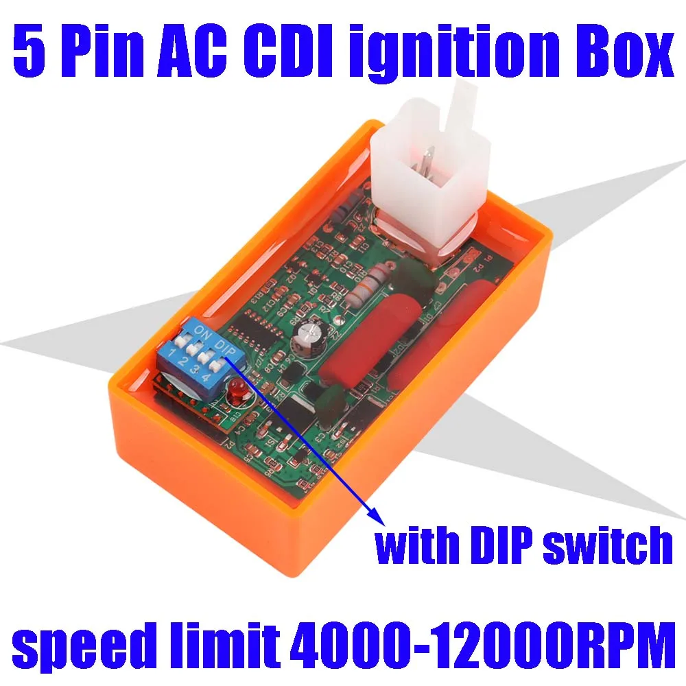 Motorcycle Ignition AC 5 Pin CDI with DIP switch MINI TR50F TR100F DAFRA SUPER100 SHINERAY XY50Q PHOENIX50 SMART150 GN5 CD100