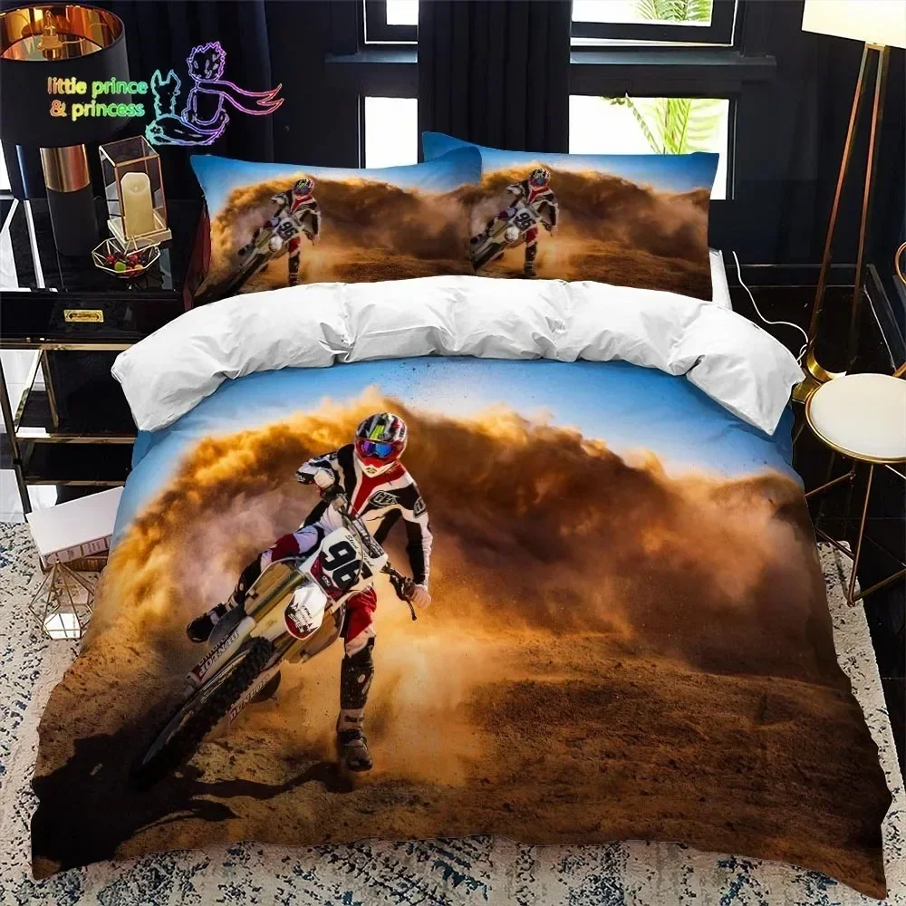 

Motorcycle Rider 3D Duvet Cover Bedding Set Comforter Linen Pillowcases Home Decor Single Double Twin King Queen
