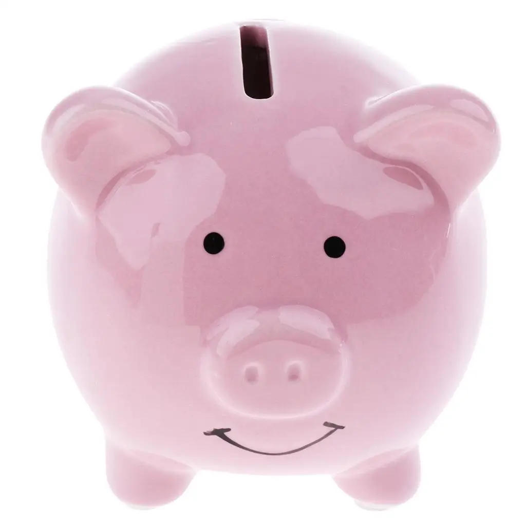 Child Piggy Bank Ceramic Money Box for Kids Coin Savings Safe Nursery Mini Bank for Boys or Girls