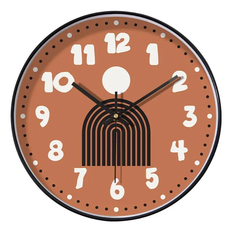 Creative Geometric Modern Wall Clock Cute Clock Living Room Home Decor Bedroom Silent No Punching Wall Hanging Watch