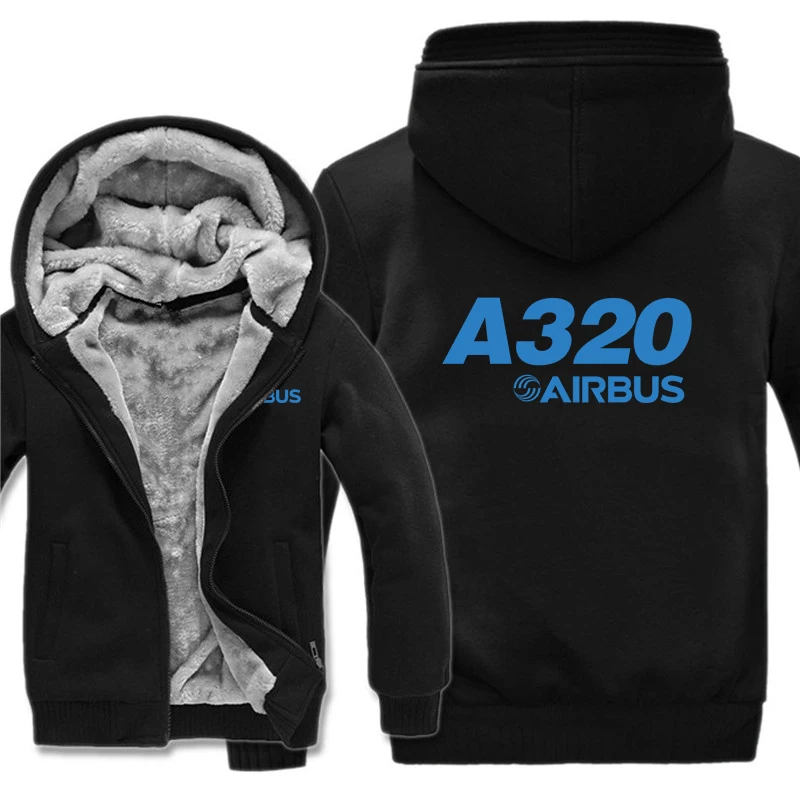 Hoodies Airbus A320 Men Fashion Coat Pullover Fleece Liner Jacket Plane Pilot 320 Airbus Sweatshirts Hoody