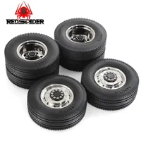 Metal Wheel Double Wheels Set Drive Bearing Hub Rim for 1/14 Tamiya RC Trailer Tractor Truck SCANIA VOLVO ACTROS MAN RC Car