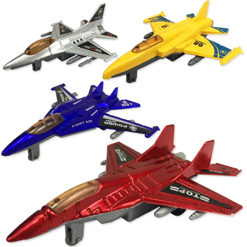 Children's Pull Back Car Toys Educational Toy Plastics Combat Aircraft Aviation Military Model Inertia Toys Kids Birthday Gifts