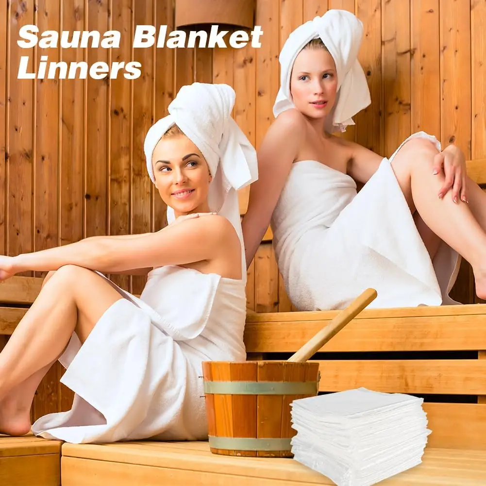 50pcs Sauna Blanket Plastic Bag Body Wrap Disposable Sauna Blanket Liners 47